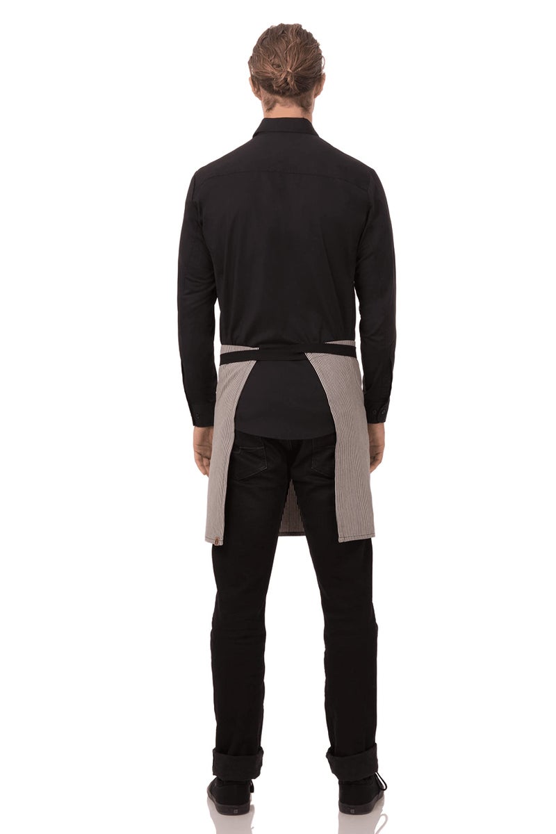 Chef Works Unisex Portland Half Bistro Apron, Black, One Size - Image 3